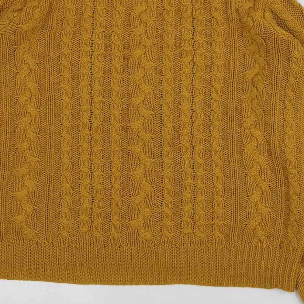 Atmosphere Womens Yellow Round Neck  Acrylic Pullover Jumper Size 12