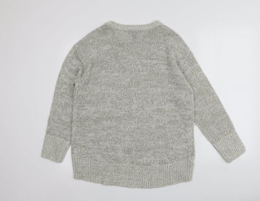 Womens UK Size M New Look Grey Pullover Jumper