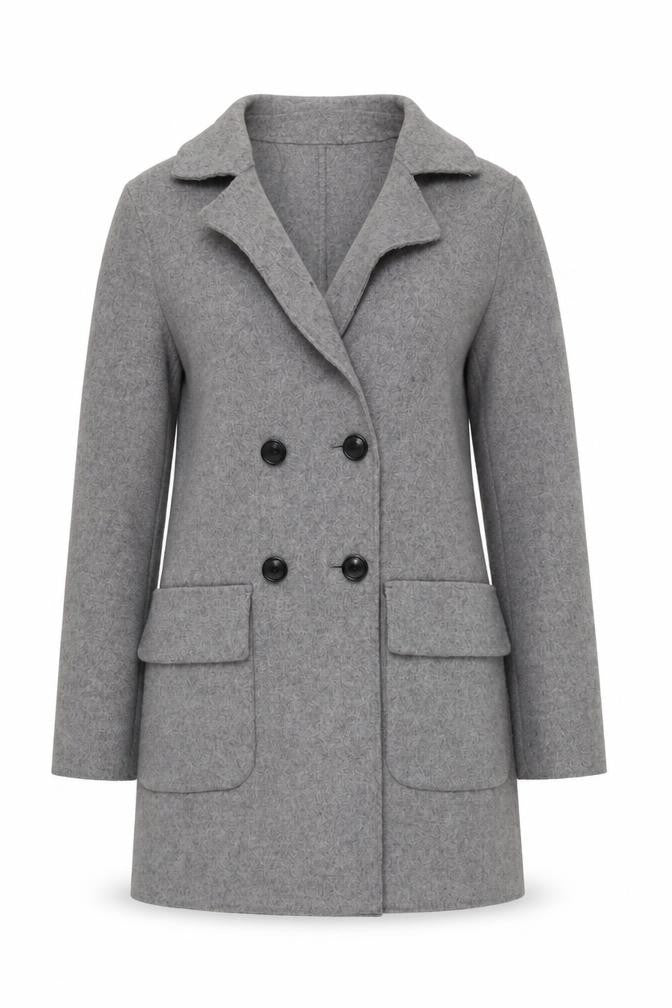 Womens UK Size 6 F&F Grey Overcoat