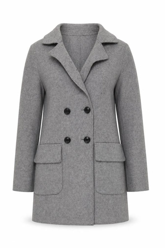 Womens UK Size 6 F&F Grey Overcoat