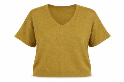 Womens UK Size 14 F&F Gold Pullover Jumper