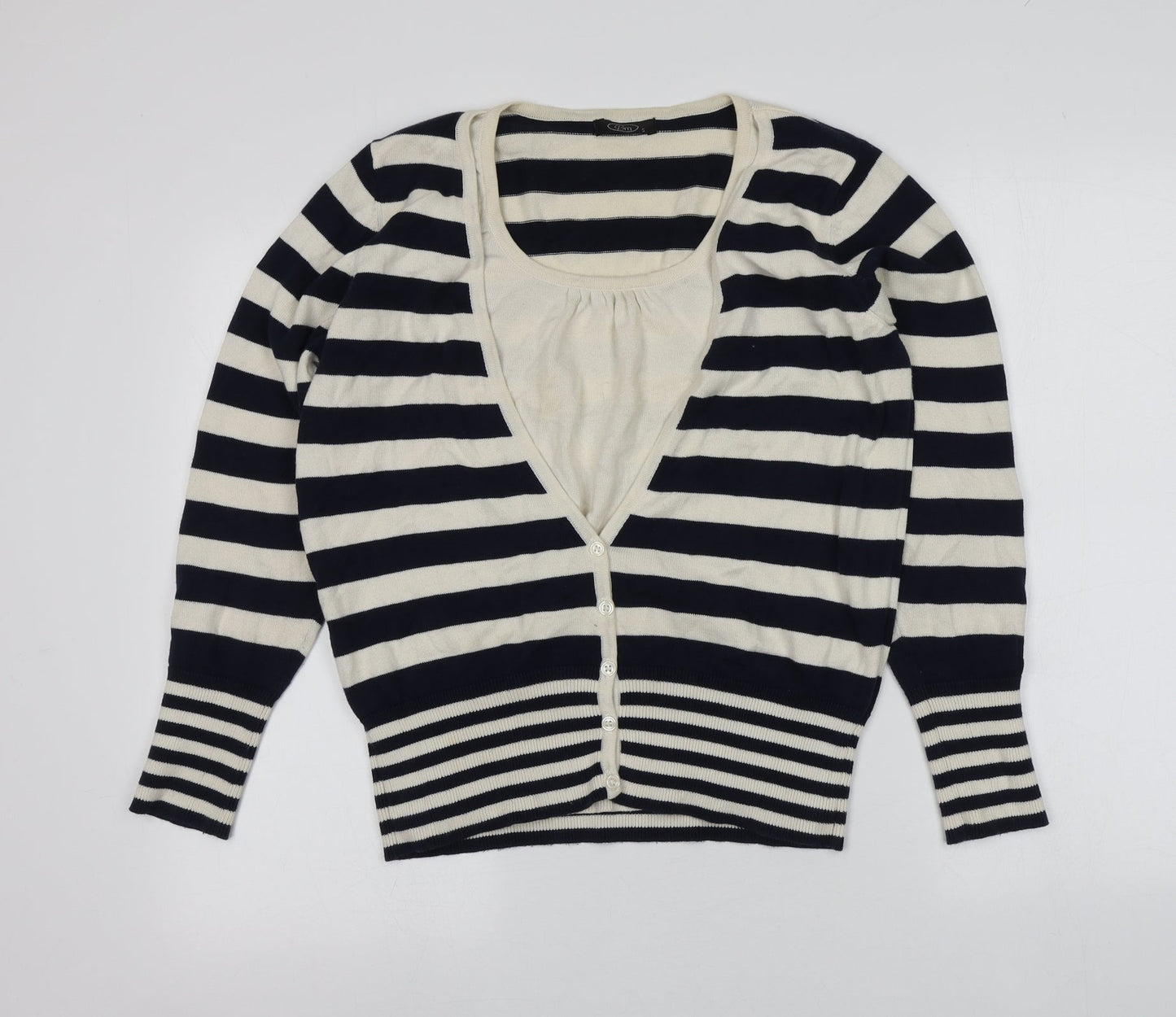 Womens UK Size S BM Blue Cardigan Jumper