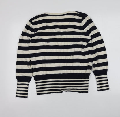 Womens UK Size S BM Blue Cardigan Jumper