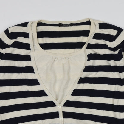 Womens UK Size S BM Blue Cardigan Jumper