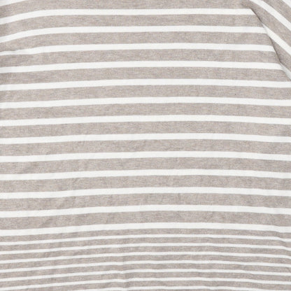 Gerry Weber Womens Beige Round Neck Striped Viscose Pullover Jumper Size L