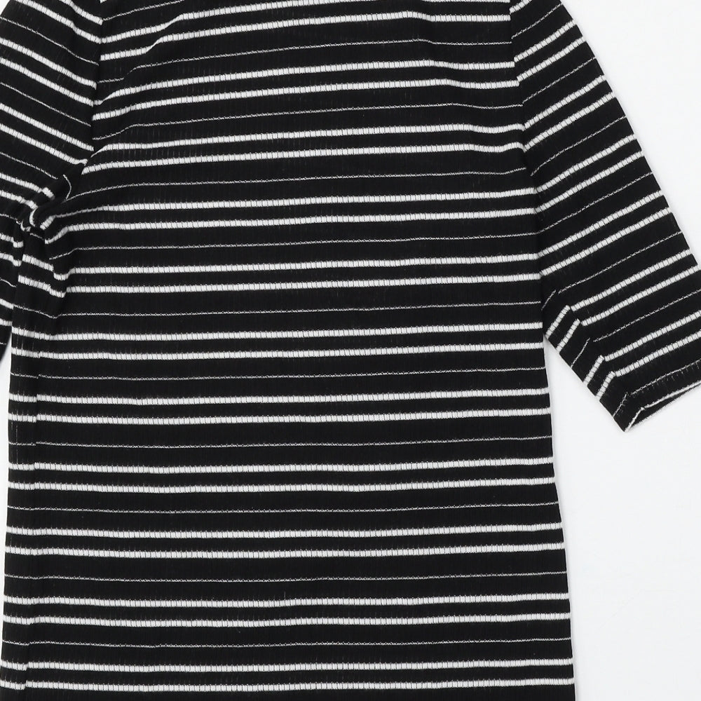 George Womens Multicoloured Round Neck Striped Polyester Pullover Jumper Size 10