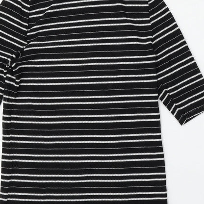 George Womens Multicoloured Round Neck Striped Polyester Pullover Jumper Size 10