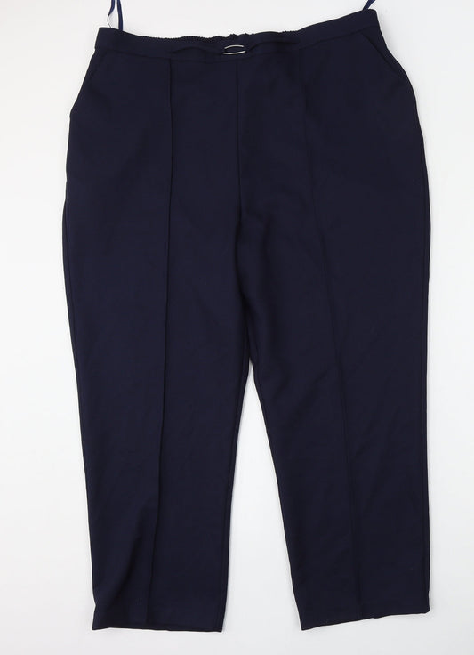 Womens UK Size 20 Papaya Regular Fit  Blue Trousers