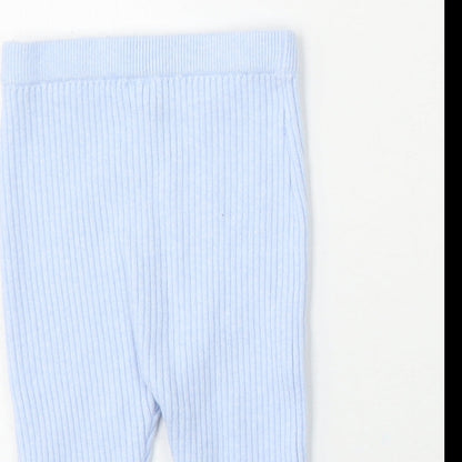 Matalan Girls Blue  Viscose Jogger Trousers Size 6-9 Months