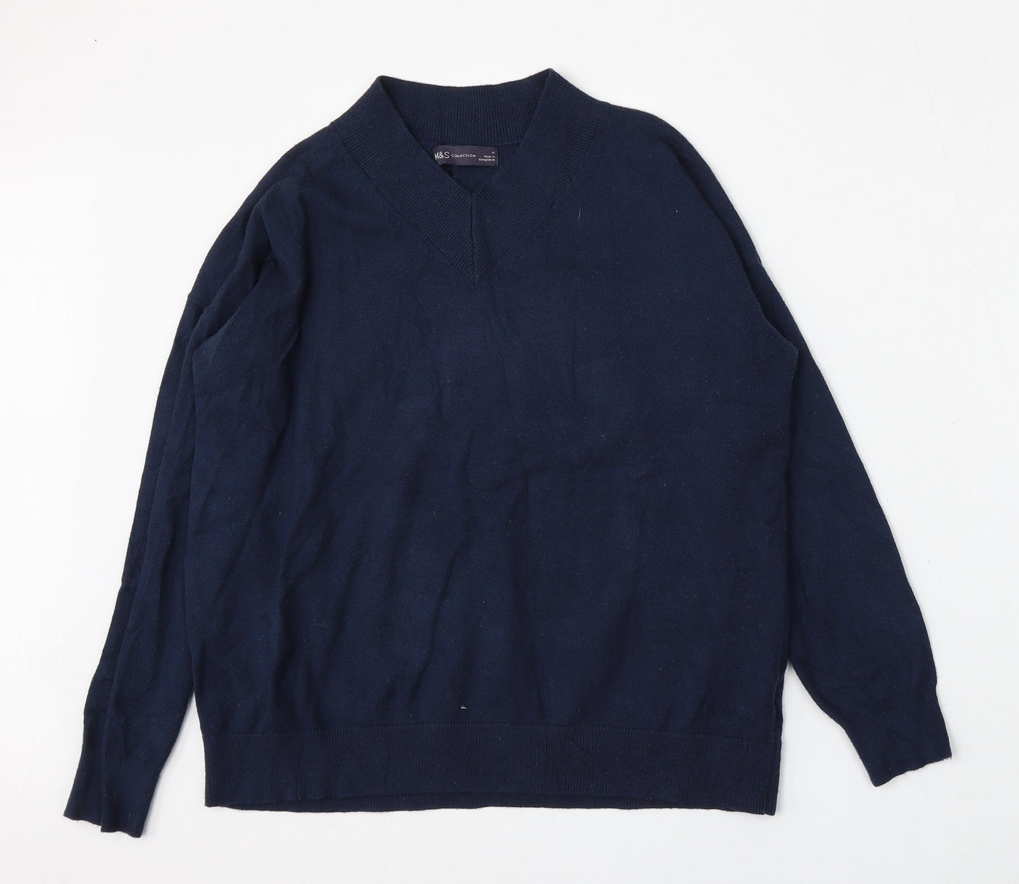 Womens UK Size M Marks and Spencer Blue Pullover Jumper