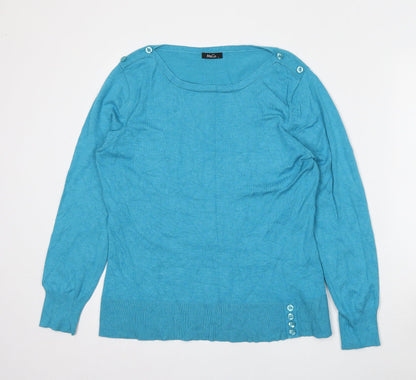 Womens UK Size L M&Co Blue Pullover Jumper