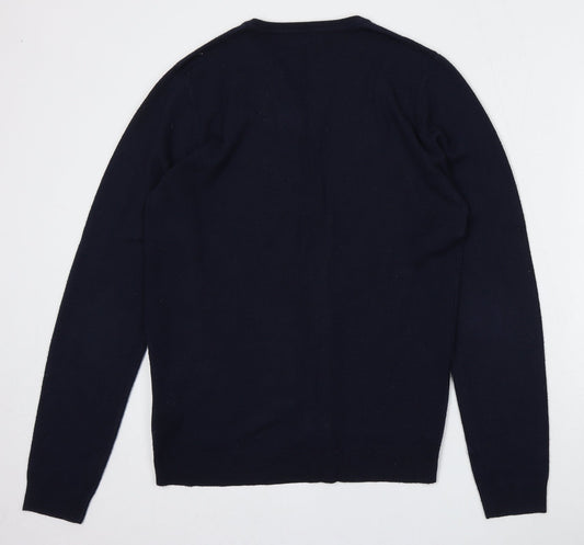 Red Herring Mens Blue V-Neck  Acrylic Pullover Jumper Size S