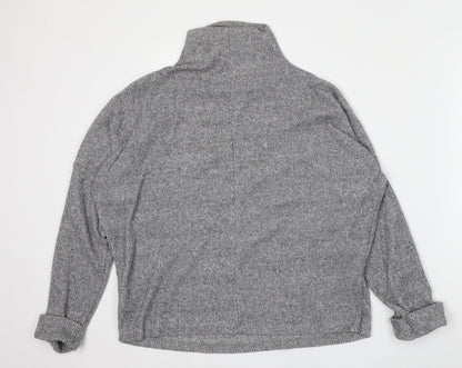 Primark Womens Grey Mock Neck  Polyester Pullover Jumper Size 12