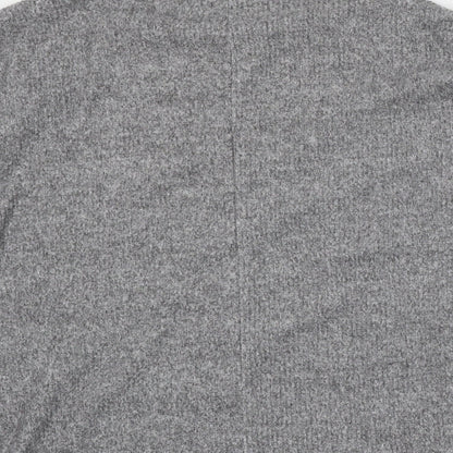 Primark Womens Grey Mock Neck  Polyester Pullover Jumper Size 12