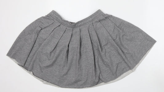 COLLUSION Womens Grey  Cotton Skater Skirt Size 10