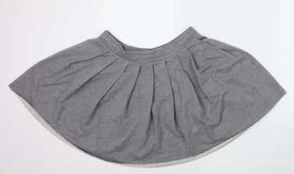 COLLUSION Womens Grey  Cotton Skater Skirt Size 10