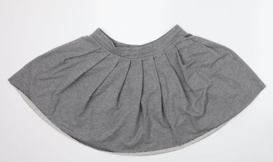 COLLUSION Womens Grey  Cotton Skater Skirt Size 10