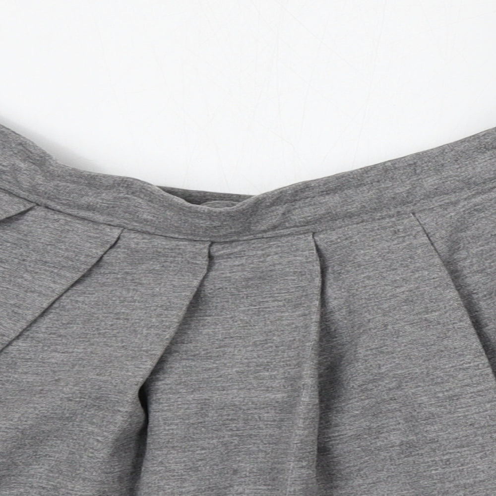 COLLUSION Womens Grey  Cotton Skater Skirt Size 10