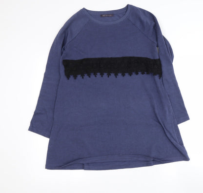 Womens UK Size 12 Marks and Spencer Blue Pullover Jumper