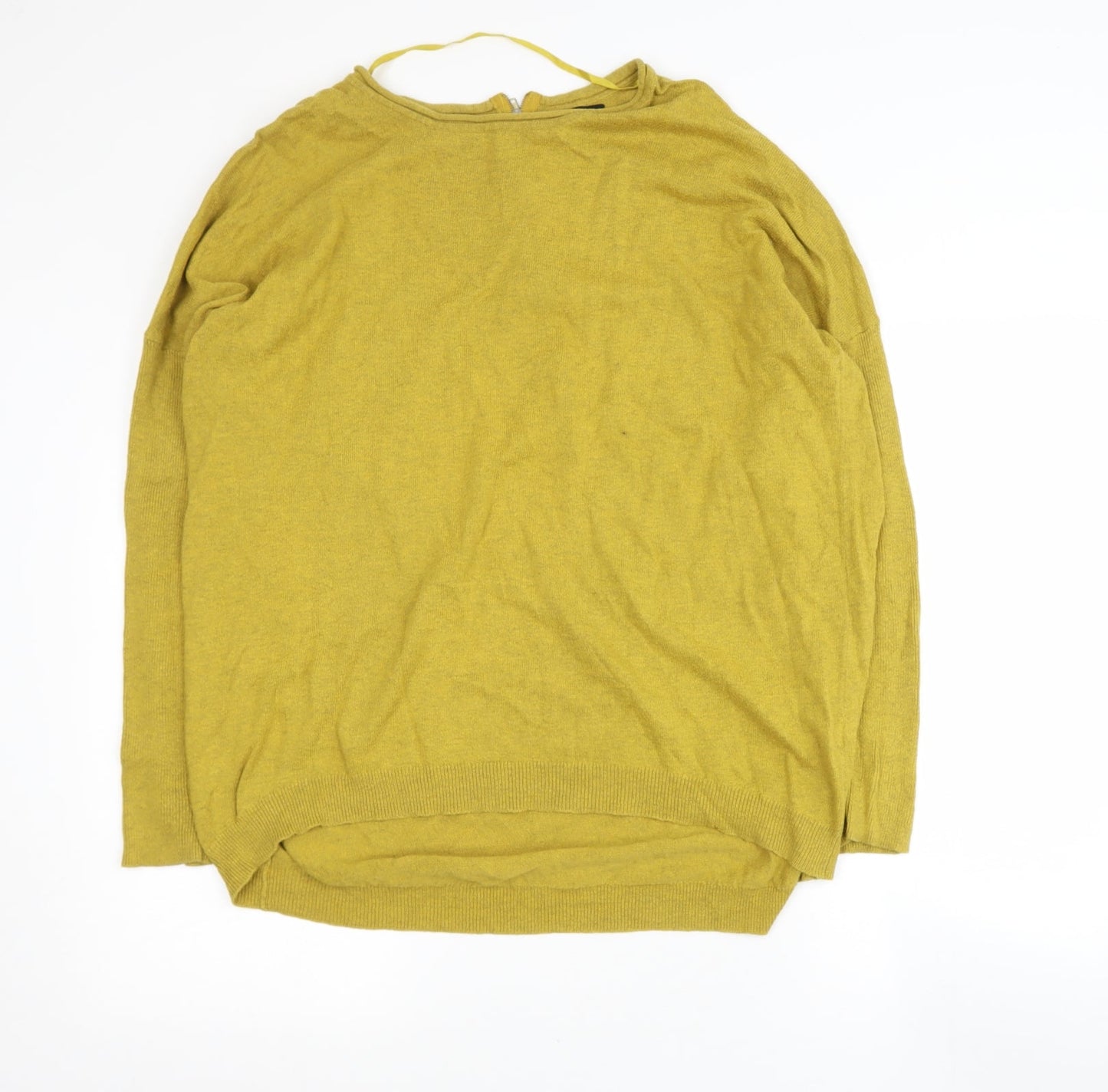 Primark Womens Yellow Round Neck  Cotton Pullover Jumper Size XL