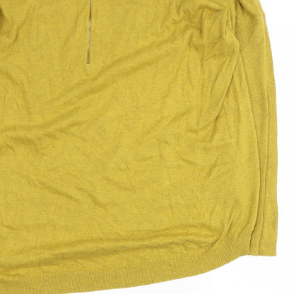 Primark Womens Yellow Round Neck  Cotton Pullover Jumper Size XL