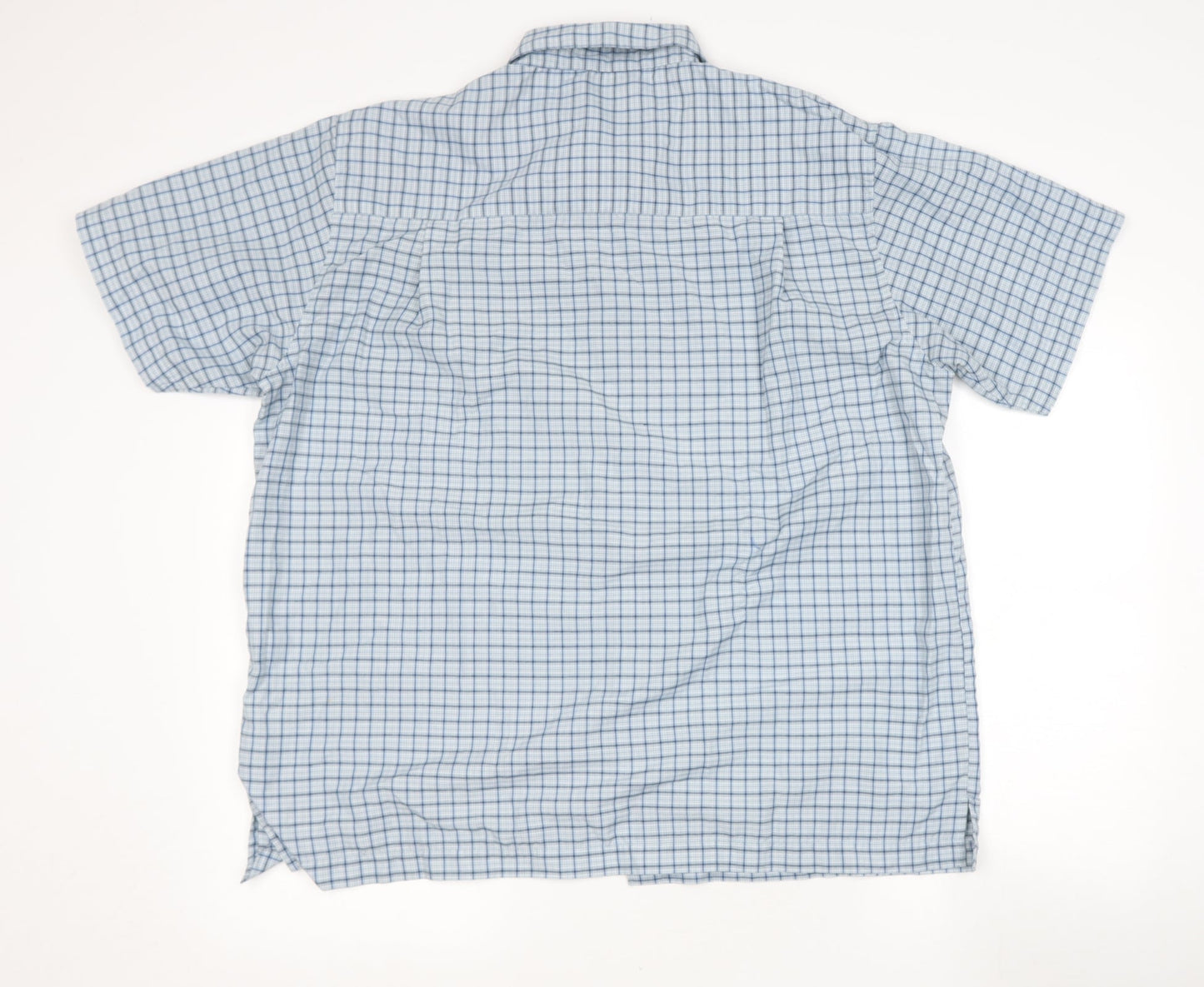 Regata Mens Grey Check Polyester  Button-Up Size 14.5 Collared