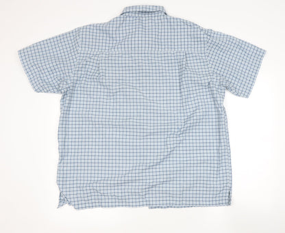 Regata Mens Grey Check Polyester  Button-Up Size 14.5 Collared