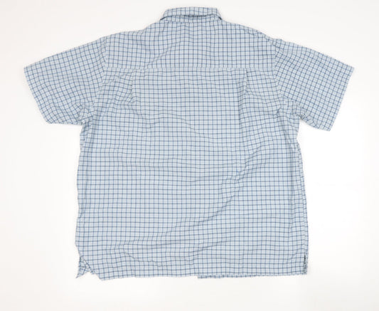 Regata Mens Grey Check Polyester  Button-Up Size 14.5 Collared