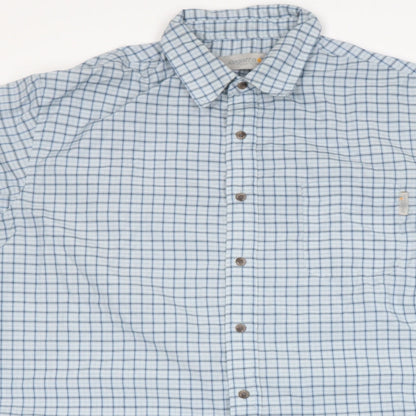 Regata Mens Grey Check Polyester  Button-Up Size 14.5 Collared