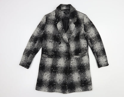 Womens UK Size 8 New Look Grey Pea Coat