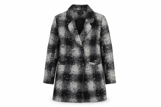 Womens UK Size 8 New Look Grey Pea Coat