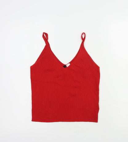 Womens UK Size S H&M Red Camisole Blouse