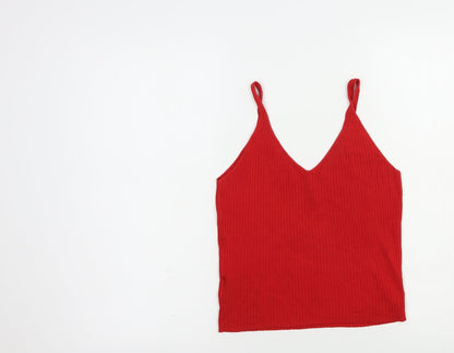 Womens UK Size S H&M Red Camisole Blouse