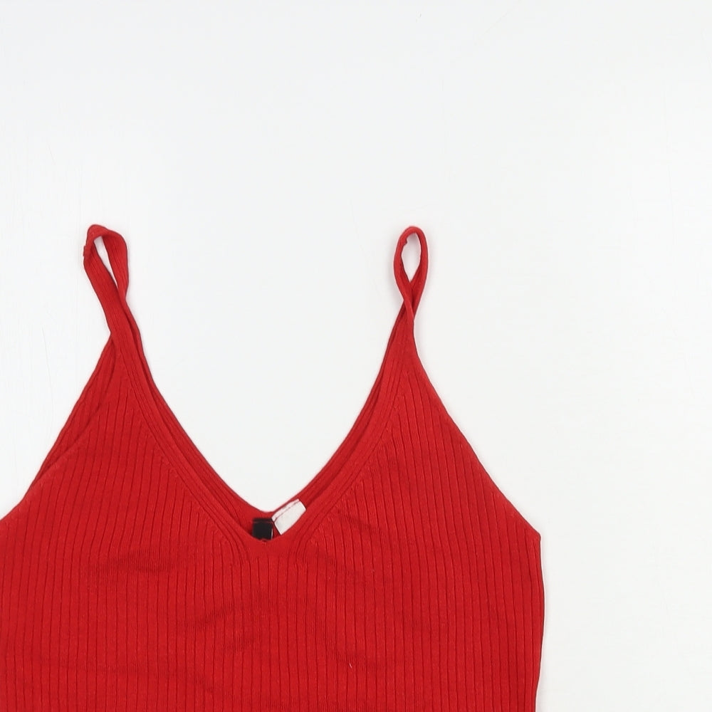 Womens UK Size S H&M Red Camisole Blouse