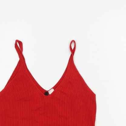 Womens UK Size S H&M Red Camisole Blouse