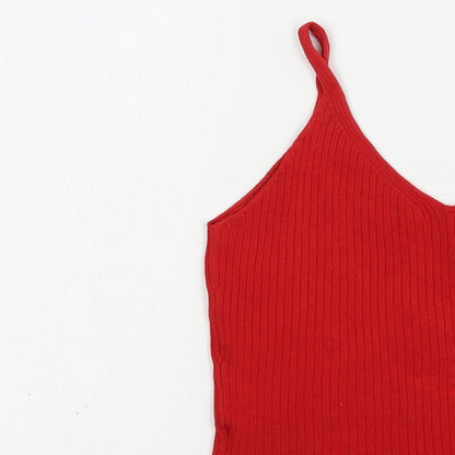 Womens UK Size S H&M Red Camisole Blouse