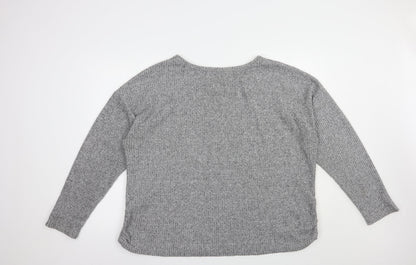 Womens UK Size XL Papaya Grey Pullover Jumper