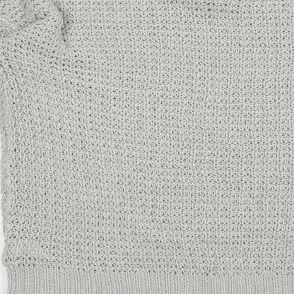 Boohoo Womens Grey Crew Neck  Acrylic Pullover Jumper Size M