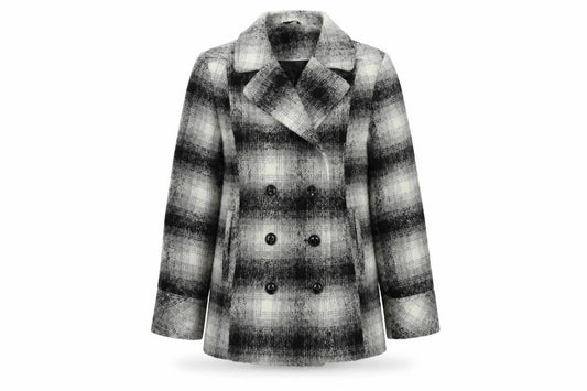 Womens UK Size 14 M&Co Grey Pea Coat
