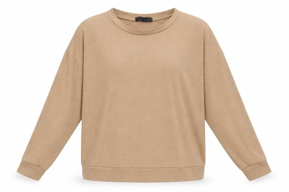 Womens UK Size L Missguided Beige Basic Blouse