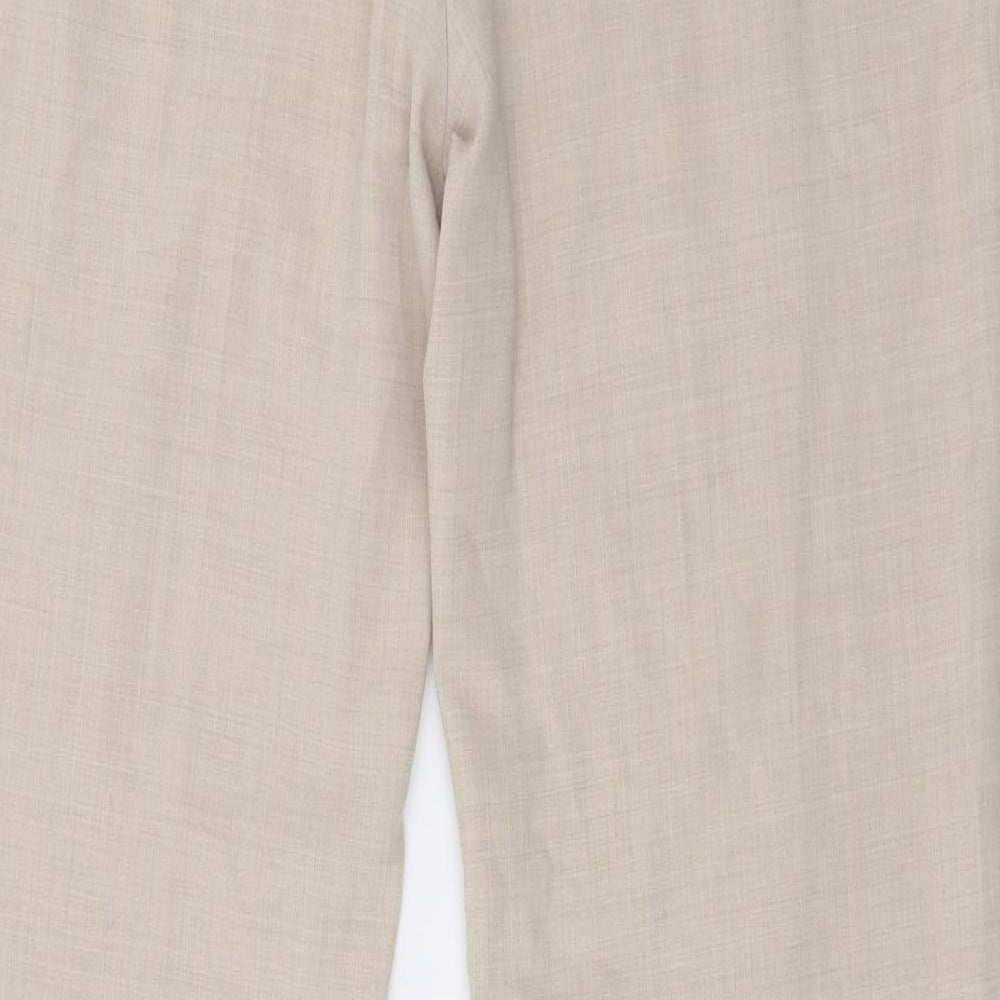 Womens UK Size 14 Marks and Spencer Regular Fit  Beige Trousers
