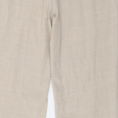 Womens UK Size 14 Marks and Spencer Regular Fit  Beige Trousers