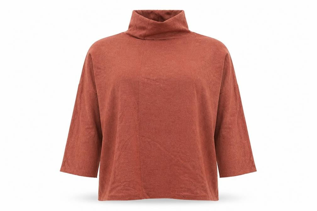 Womens UK Size L Made in Italy Brown Basic T-Shirt