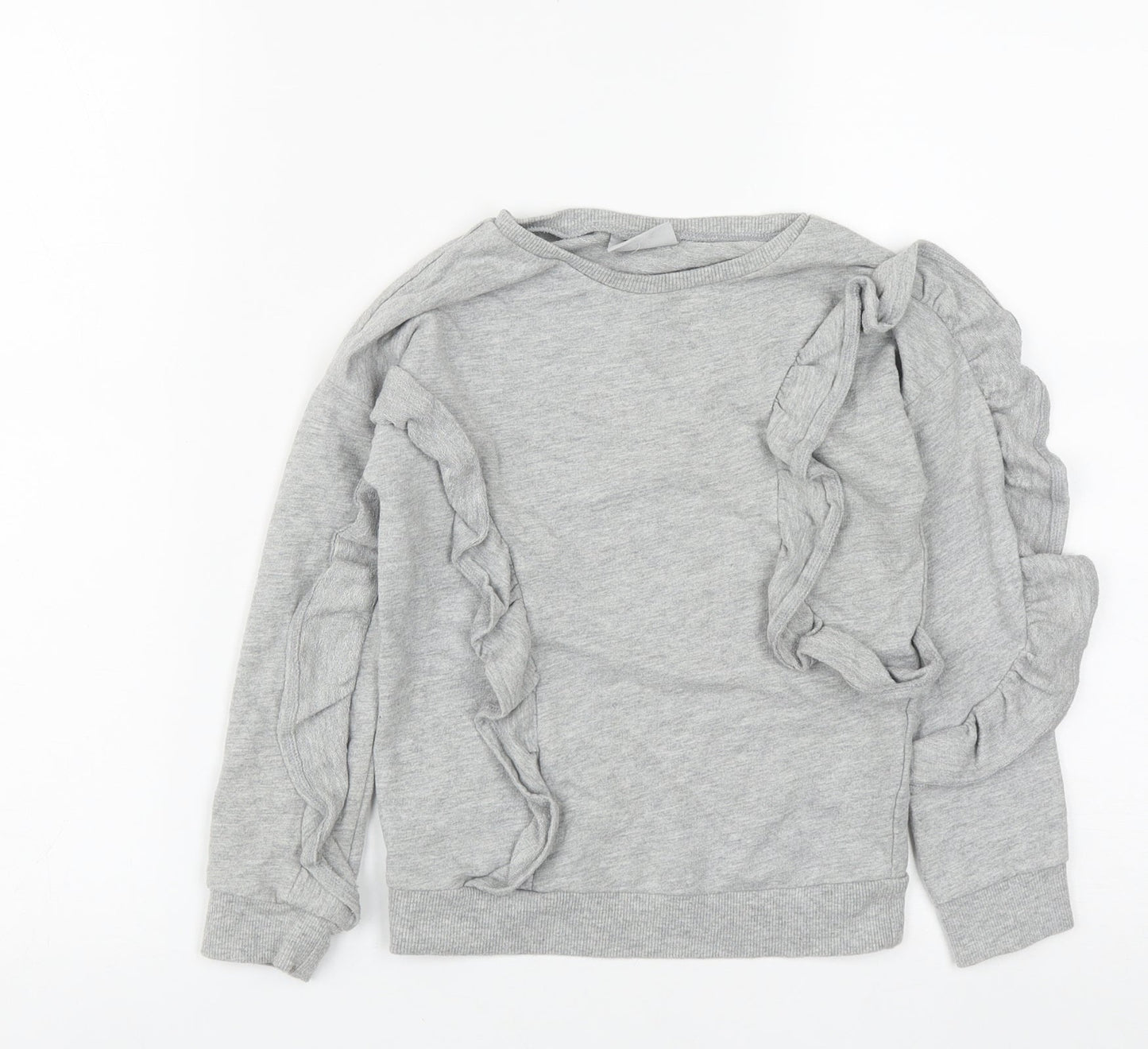 Matalan Girls Grey  Cotton Pullover Sweatshirt Size 6 Years