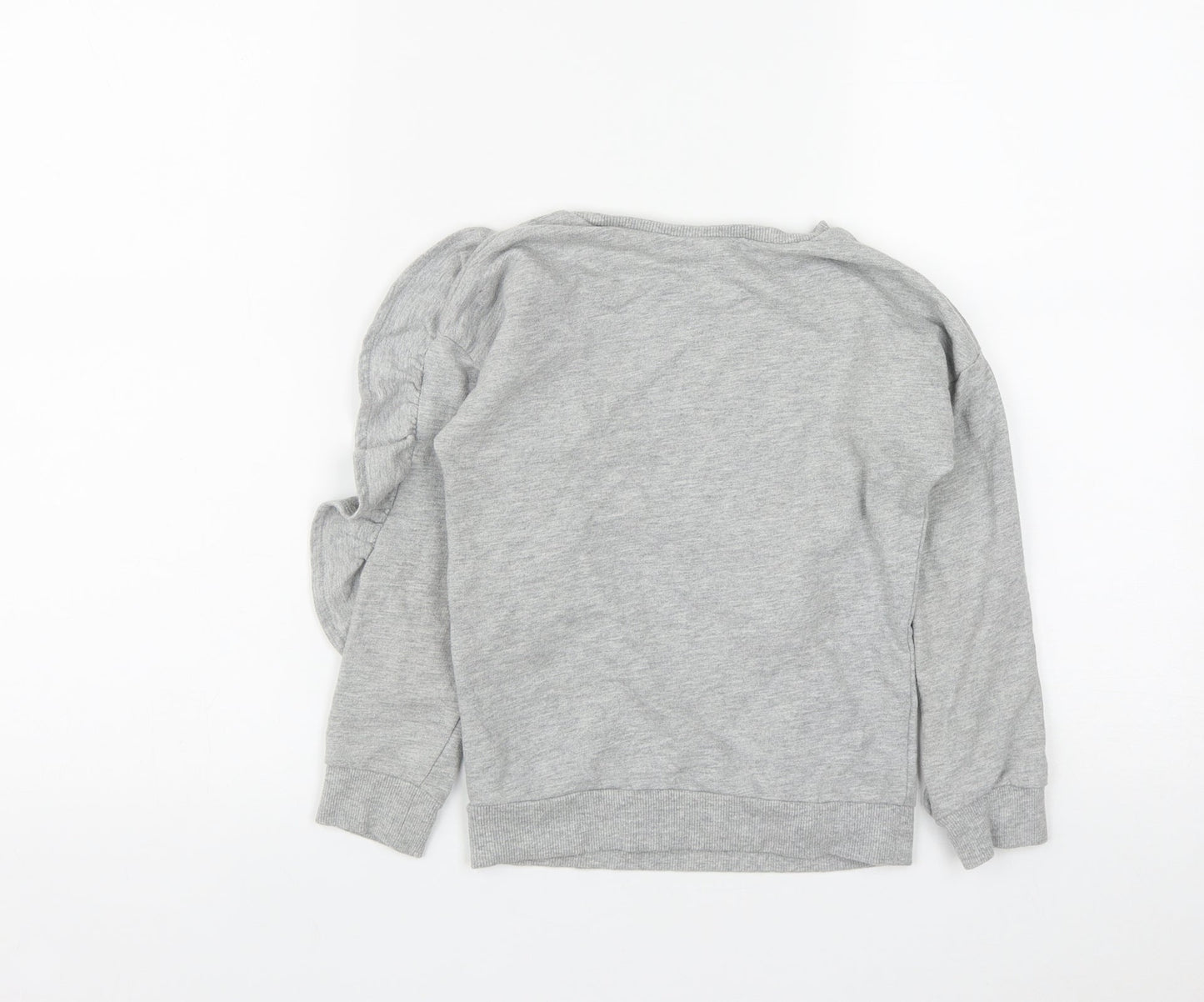 Matalan Girls Grey  Cotton Pullover Sweatshirt Size 6 Years