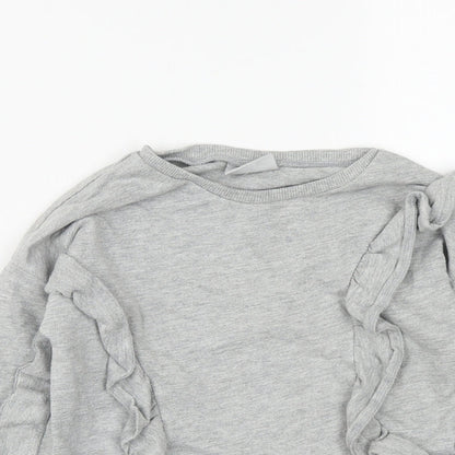 Matalan Girls Grey  Cotton Pullover Sweatshirt Size 6 Years