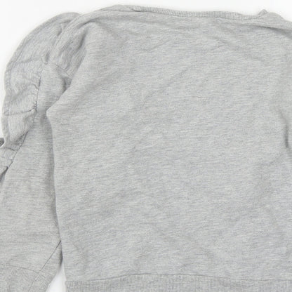 Matalan Girls Grey  Cotton Pullover Sweatshirt Size 6 Years