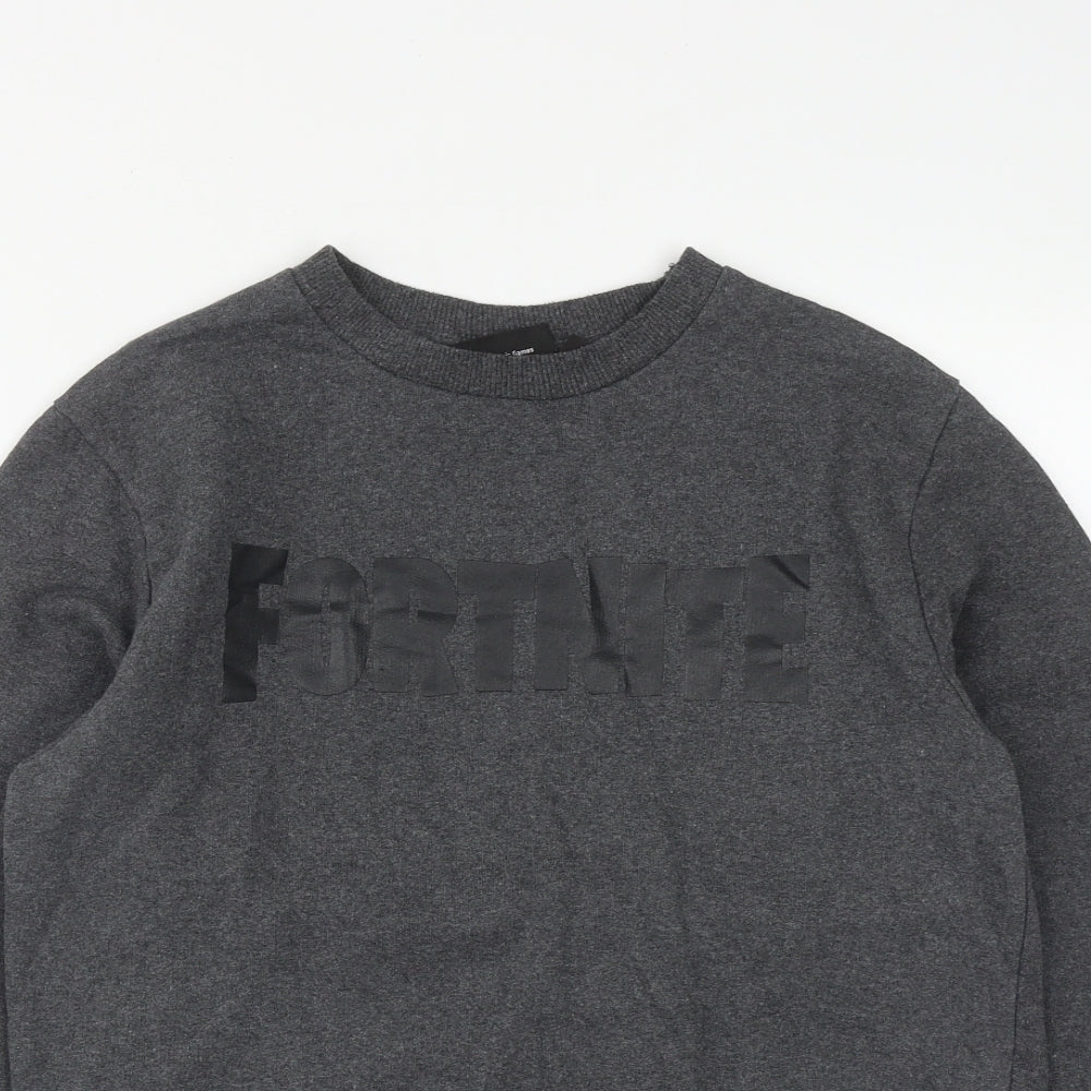 Priamrk Mens Grey  Polyester Pullover Sweatshirt Size S   - FORTNITE
