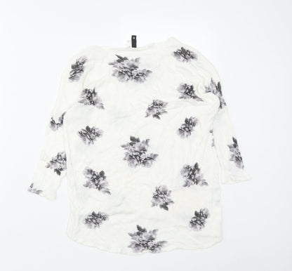 Womens UK Size S H&M White Pullover Jumper