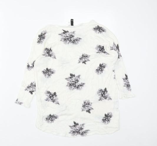 Womens UK Size S H&M White Pullover Jumper
